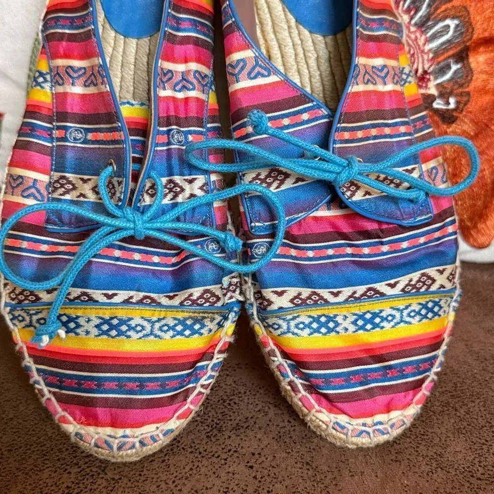 TABITHA SIMMONS ESPADRILLES BOHO BEACH SUMMER FESTIVAL FLATS SPAIM SPAIN VGC 39